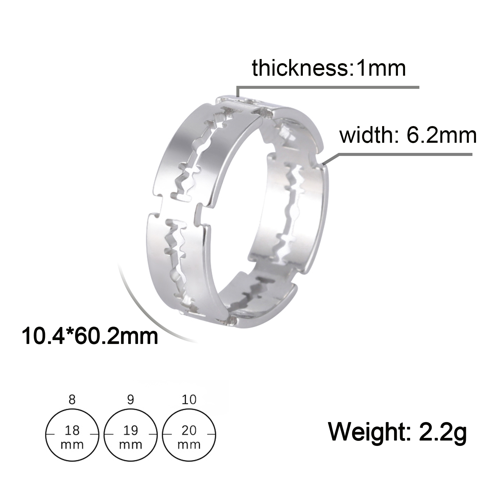 Fashionable Stainless Steel Blade Ring Fashionable Stainless Steel Blade Ring