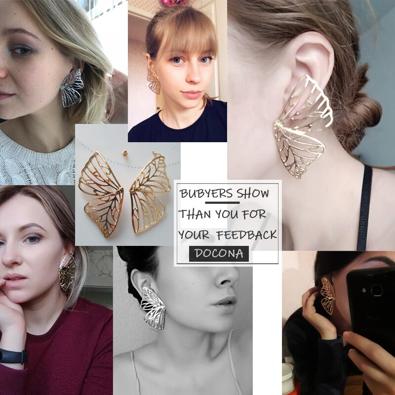 Fashionable Stud Butterfly Wing Earrings Fashionable Stud Butterfly Wing Earrings