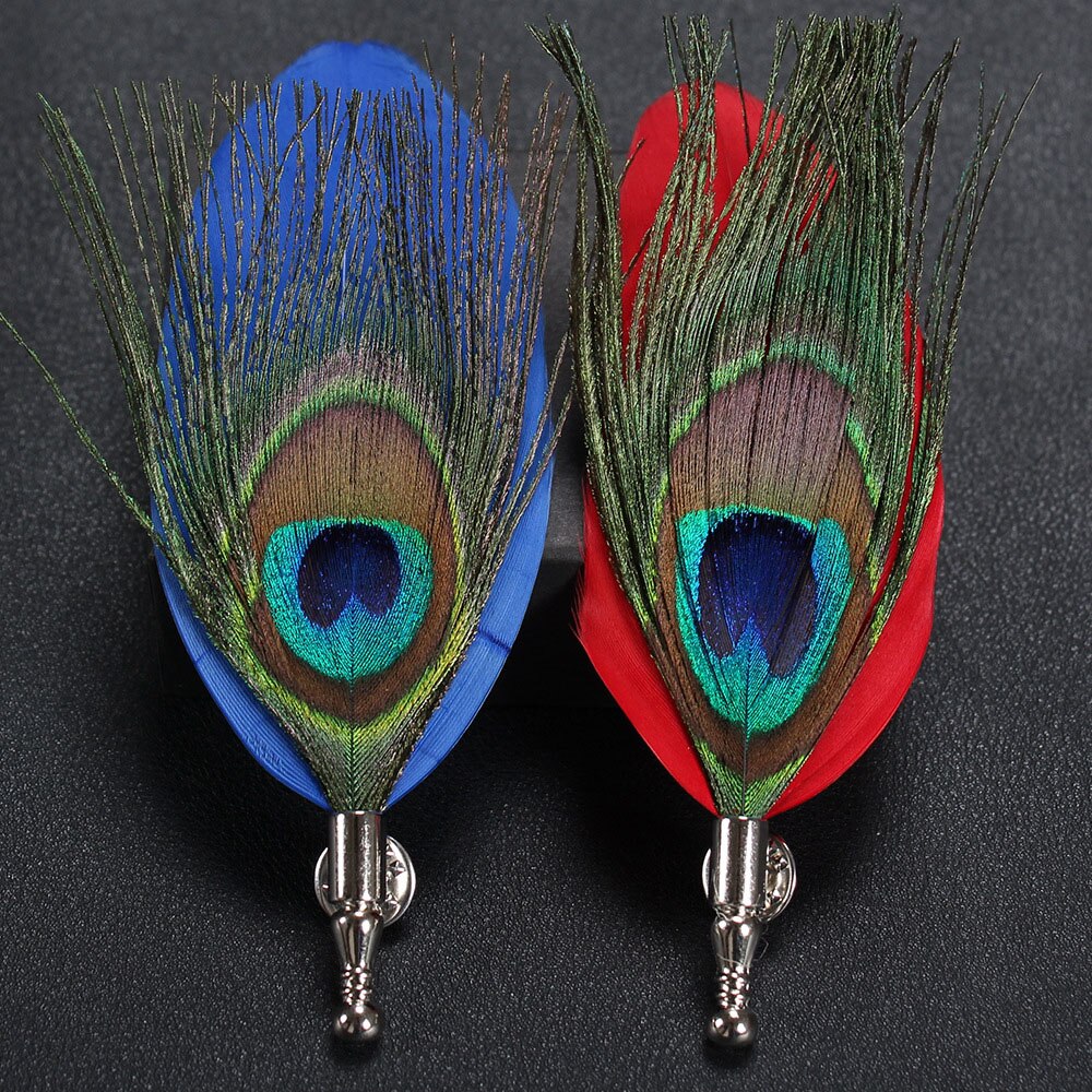 Fashionable Unisex Peacock Feather Brooch
