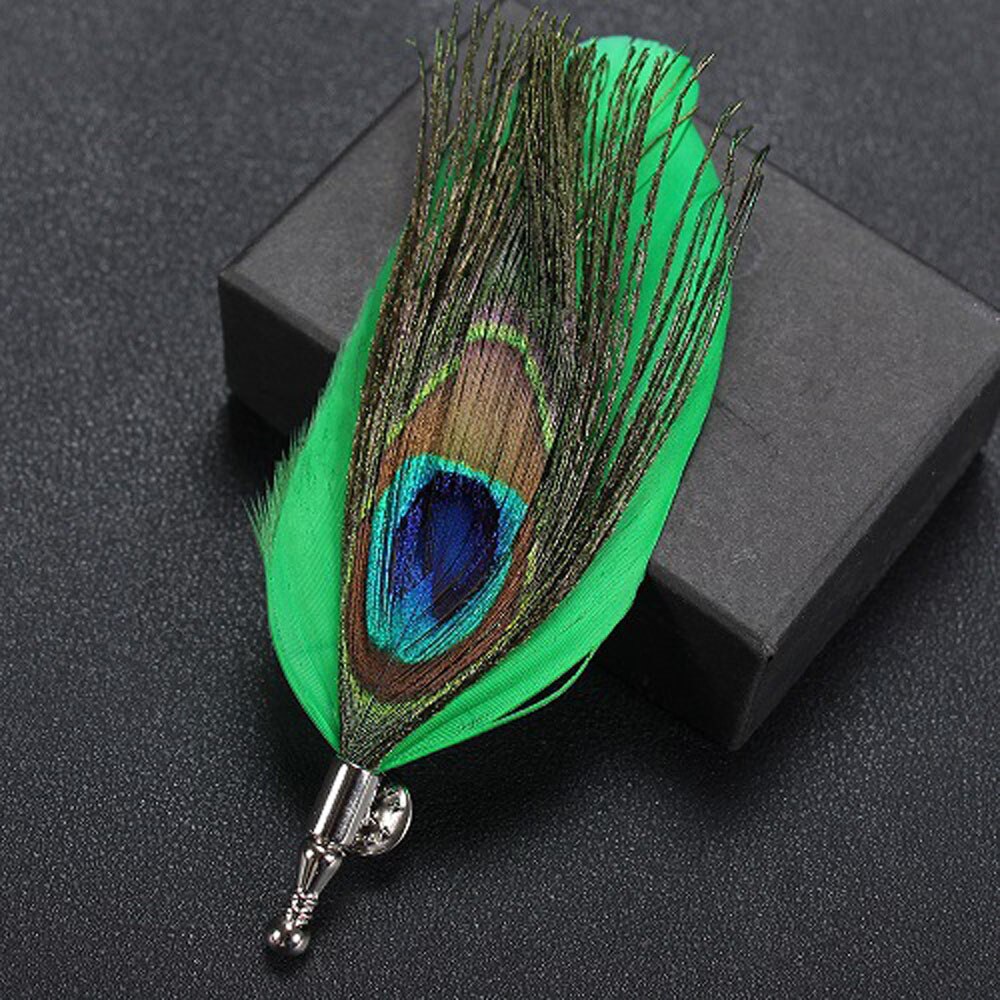 Fashionable Unisex Peacock Feather Brooch