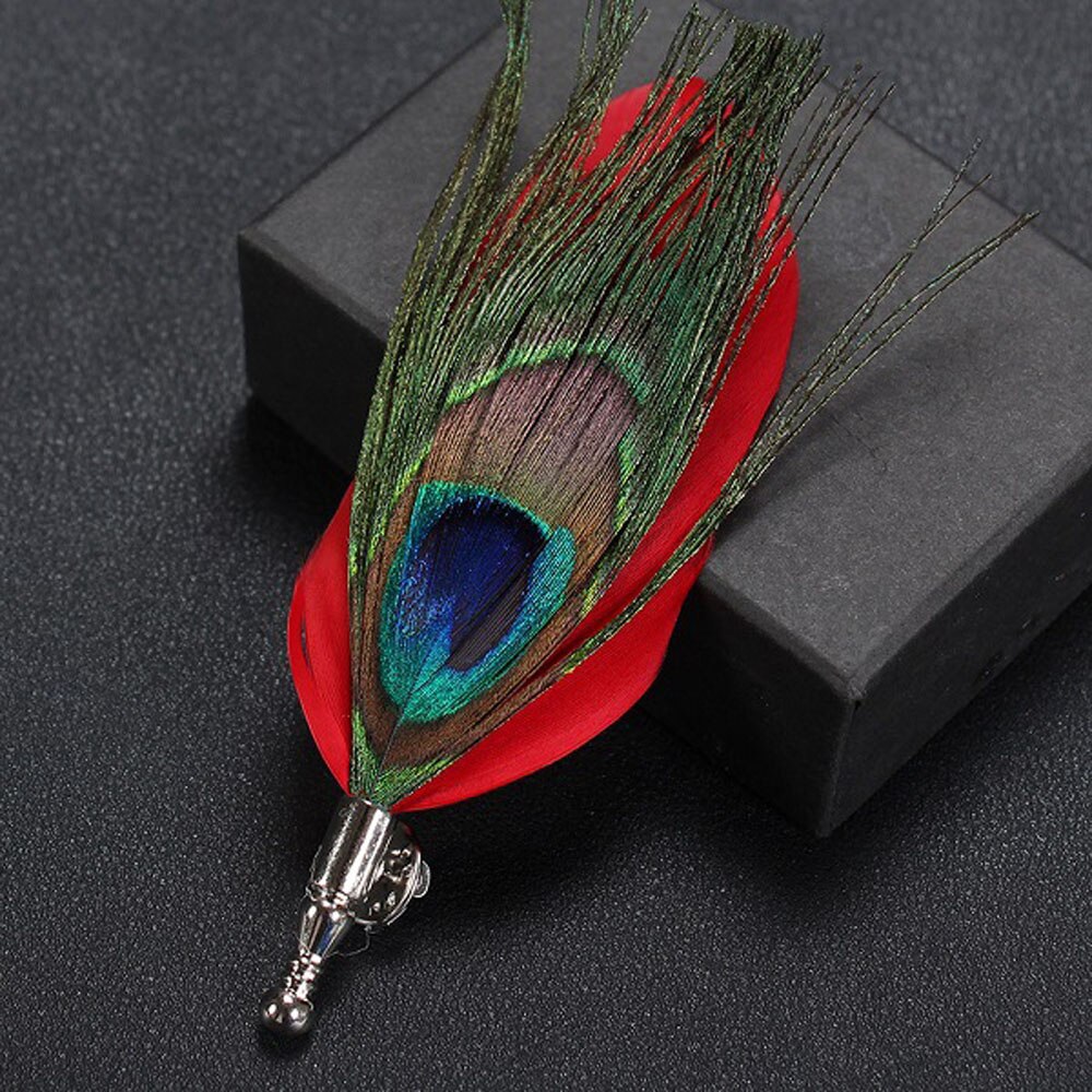 Fashionable Unisex Peacock Feather Brooch