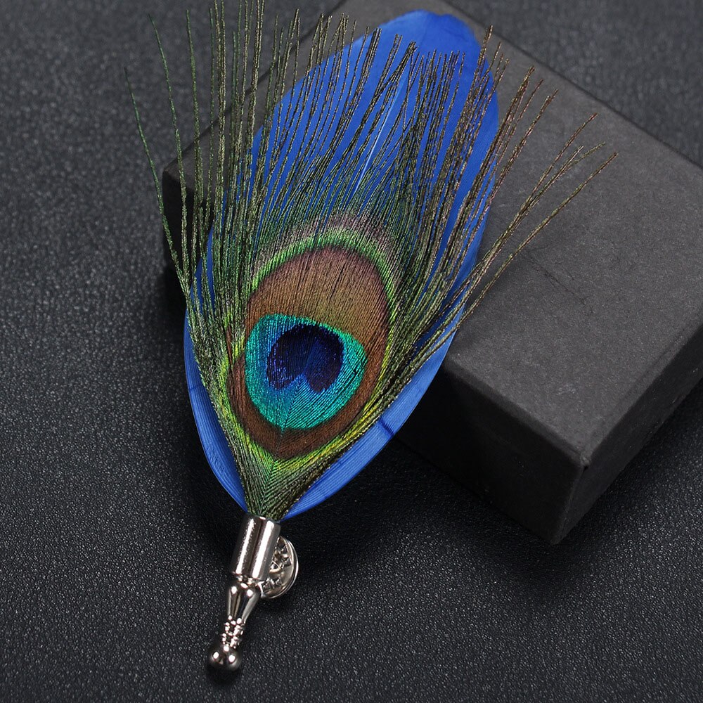 Fashionable Unisex Peacock Feather Brooch