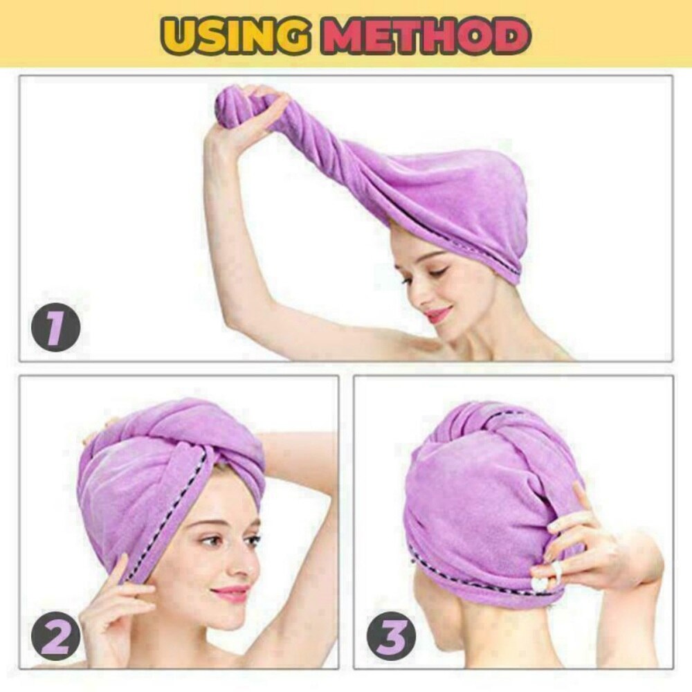 Fast Drying Hair Towel Super Absorbent Hair Cap Fast Drying Hair Towel Super Absorbent Hair Cap