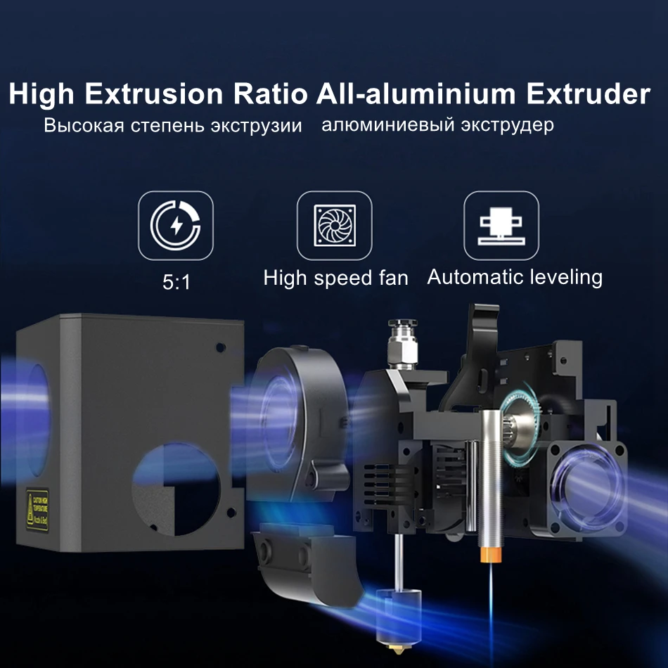 Fastest FDM 3D Printer Max 500mm/s Printing Speed CoreXY 3.5″ Touch Screen Dual Gear Extruder 3dprinter