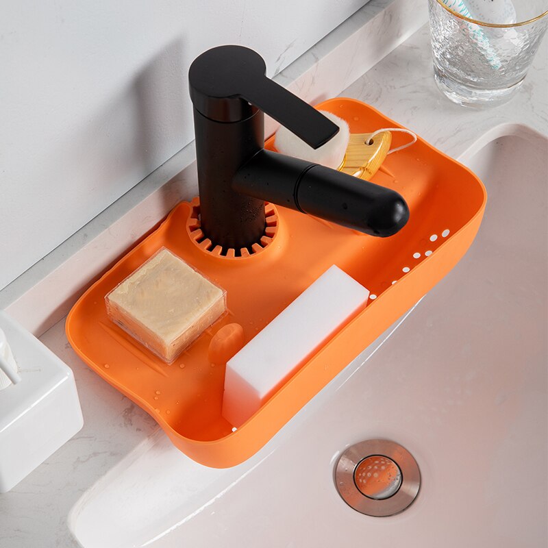 Faucet Drainer Rack Non Slip Countertop Mat Kitchen Wipe Sponge Wipe Drainer Organizer Rack Kitchen Accessories Tools Faucet Drainer Rack Non Slip Countertop Mat Kitchen Wipe Sponge Wipe Drainer Organizer Rack Kitchen Accessories Tools