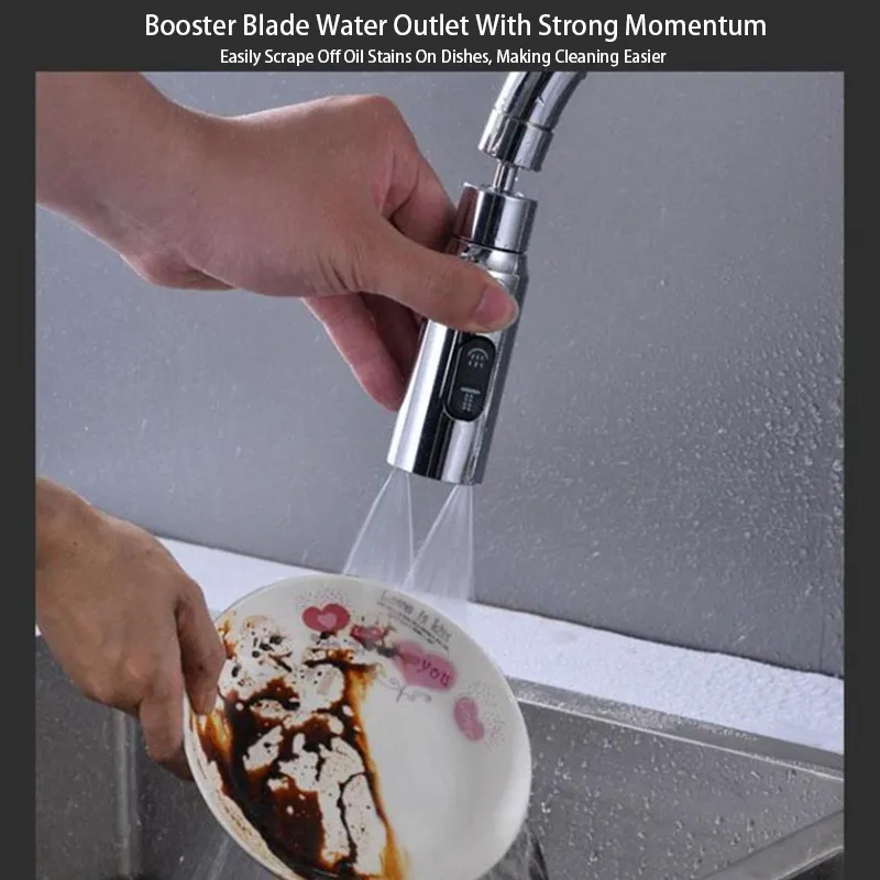 Faucet Extender 360° Universal Rotation Extension Splash Proof Aerator 3 Modes Kitchen Sink Accessory With Universal Faucet Extender 360° Universal Rotation Extension Splash Proof Aerator 3 Modes Kitchen Sink Accessory With Universal