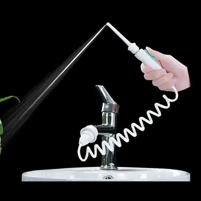 Faucet Oral Irrigator Portable Teeth Cleaner Dental Water Flosser Pressure Adjustable Water Pick Jet Flossing No Charge