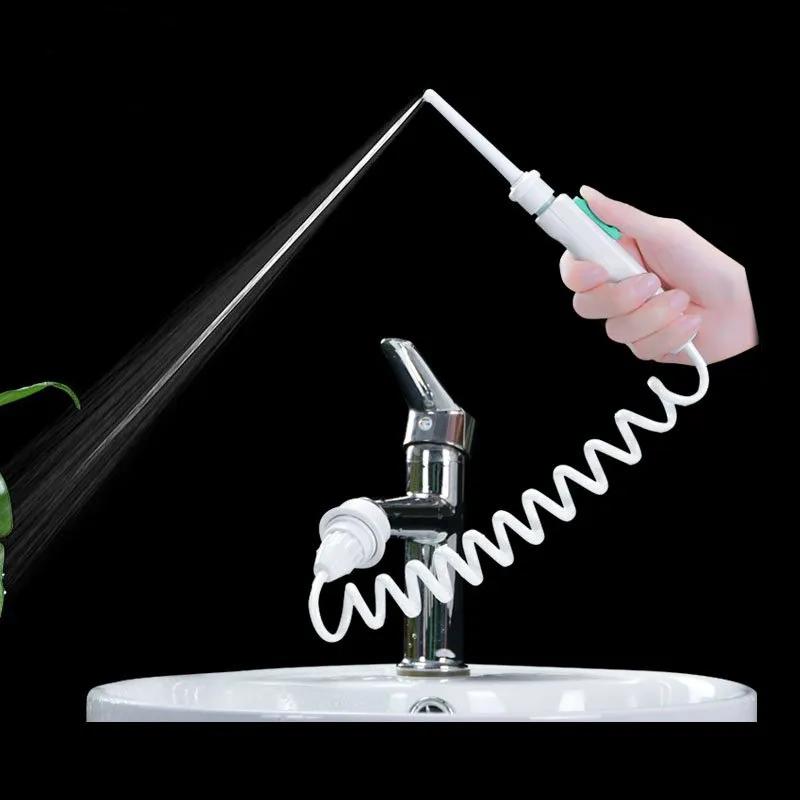 Faucet Oral Irrigator Portable Teeth Cleaner Dental Water Flosser Pressure Adjustable Water Pick Jet Flossing No Charge
