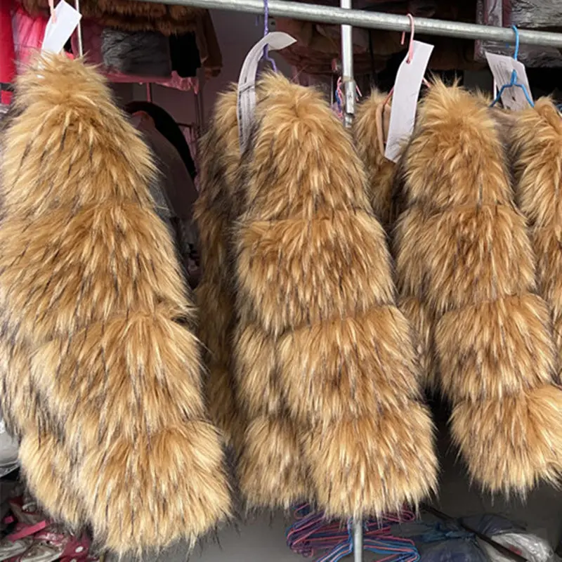 Faux Fur Coat Women's Jacket Winter Fashion Warm Thick Fox Raccoon Leather Brown Plus Size Fake Fur Cold Coat Faux Fur Coat Women's Jacket Winter Fashion Warm Thick Fox Raccoon Leather Brown Plus Size Fake Fur Cold Coat