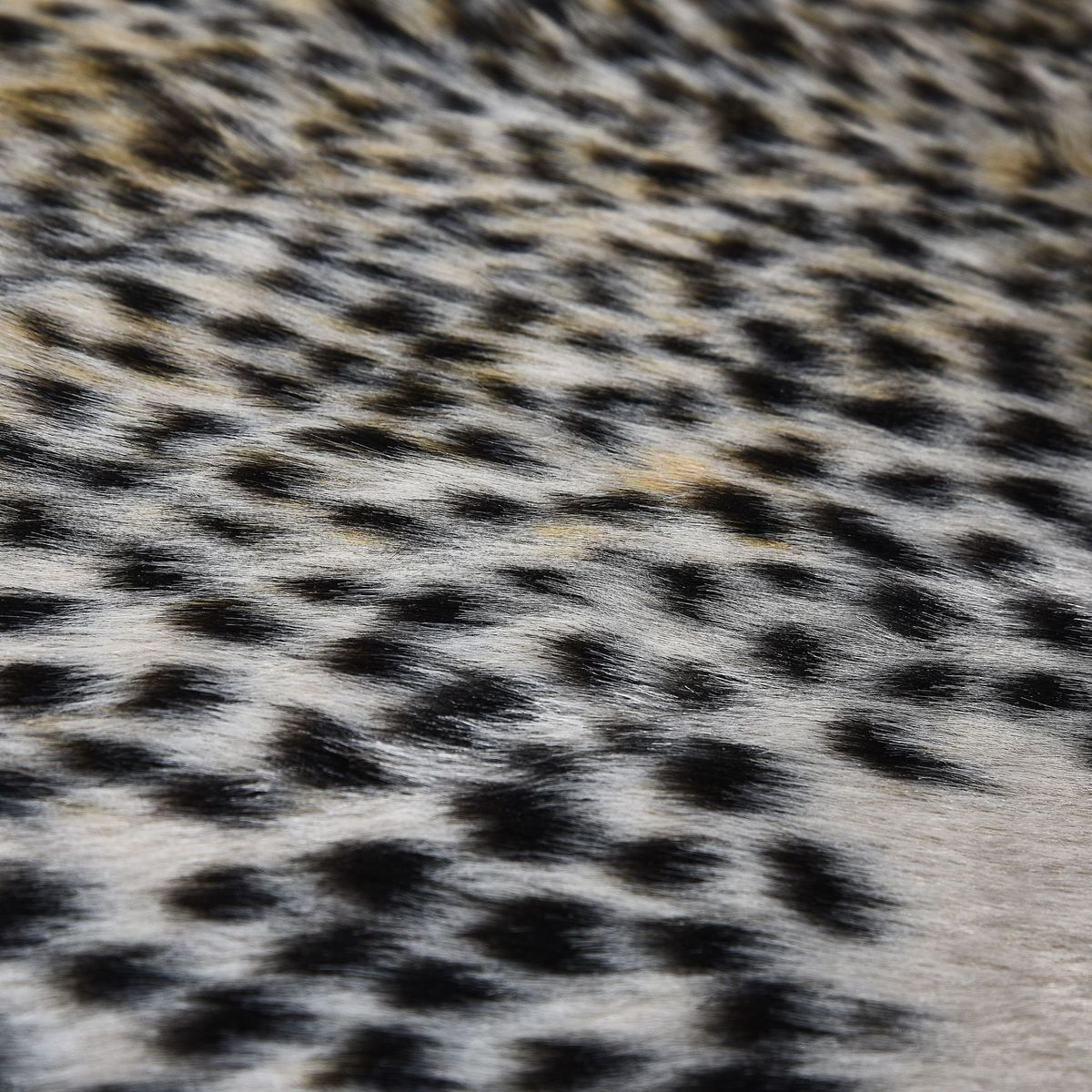 Faux Fur Leopard Print Rug