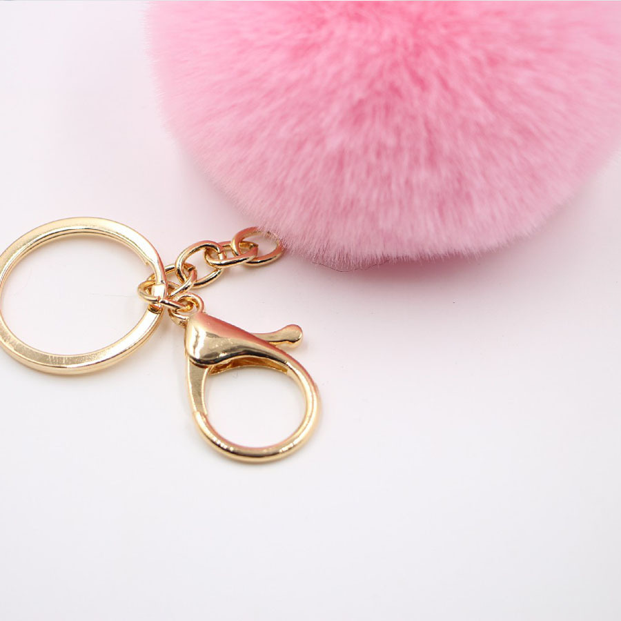 Faux Fur Pom Pom Keychain Charm