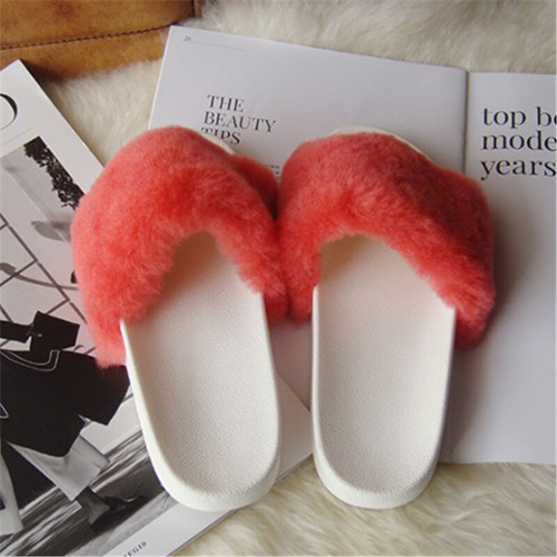 Faux Fur Slippers Women's Footwear