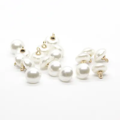 Faux Plastic Mushroom Pearl Buttons (20 Pcs)