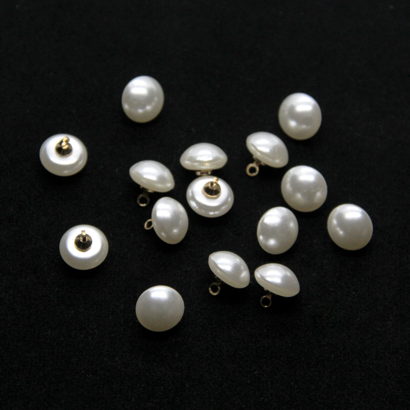 Faux Plastic Mushroom Pearl Buttons (20 Pcs)