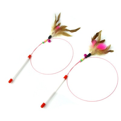 Feather Cat Teaser Wand Toy Feather Cat Teaser Wand Toy