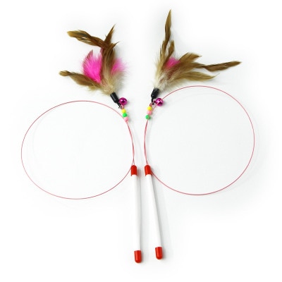 Feather Cat Teaser Wand Toy Feather Cat Teaser Wand Toy