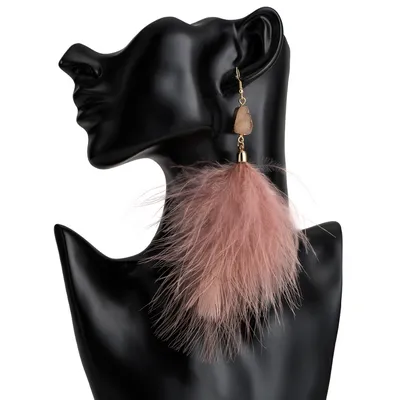 Feather Earrings Trendy Statement Jewelry Feather Earrings Trendy Statement Jewelry