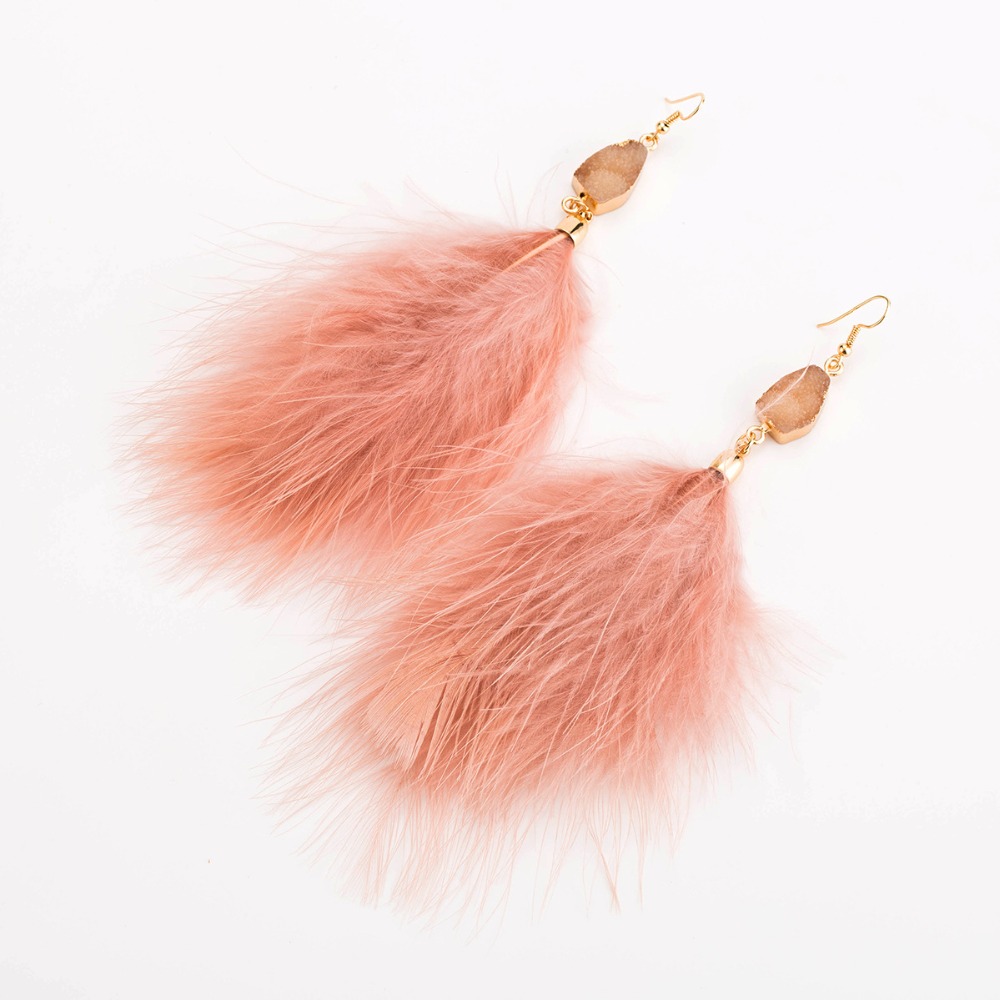 Feather Earrings Trendy Statement Jewelry Feather Earrings Trendy Statement Jewelry