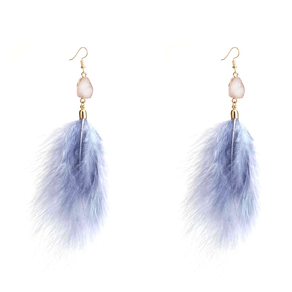 Feather Earrings Trendy Statement Jewelry Feather Earrings Trendy Statement Jewelry