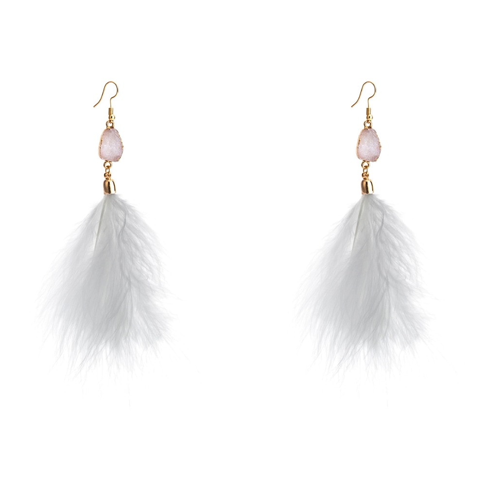 Feather Earrings Trendy Statement Jewelry Feather Earrings Trendy Statement Jewelry