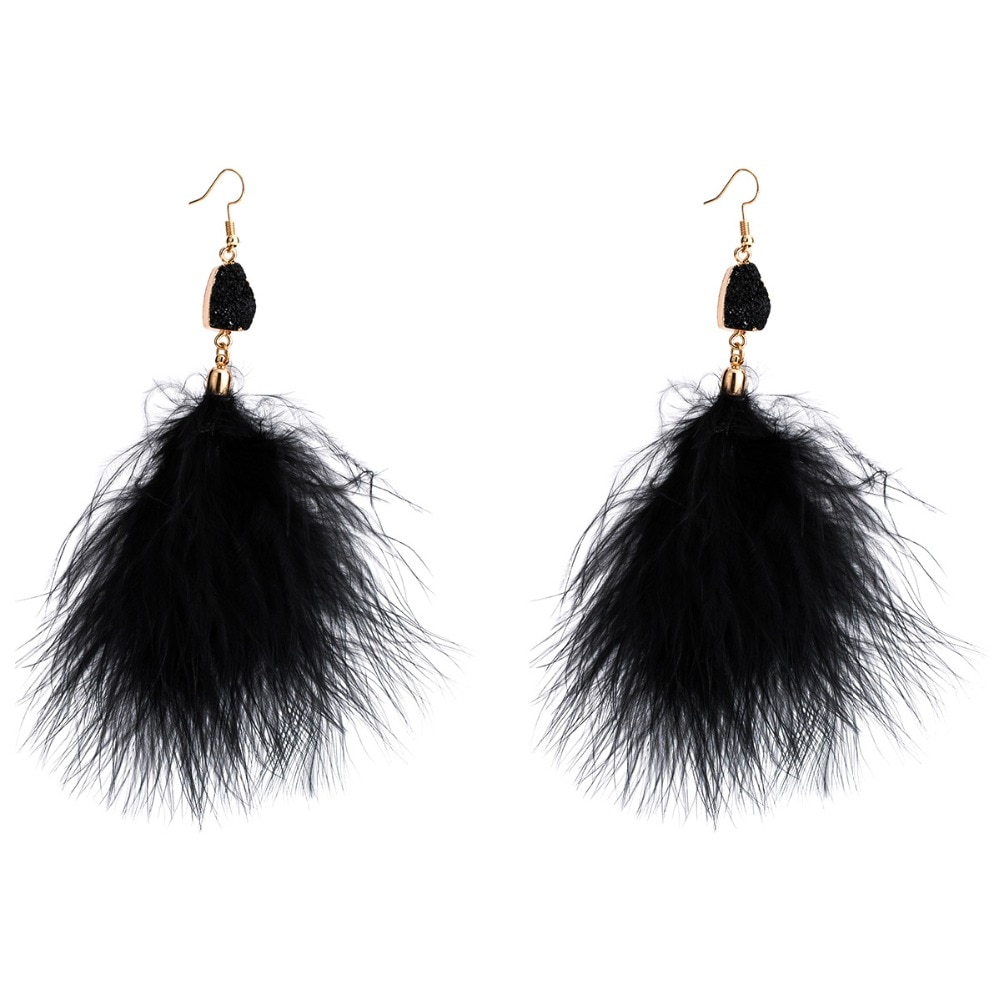 Feather Earrings Trendy Statement Jewelry Feather Earrings Trendy Statement Jewelry