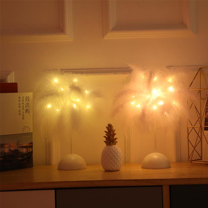 Feather Table Lamp Fluffy Decor Feather Table Lamp Fluffy Decor