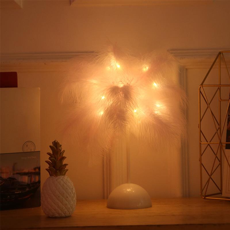 Feather Table Lamp Fluffy Decor Feather Table Lamp Fluffy Decor
