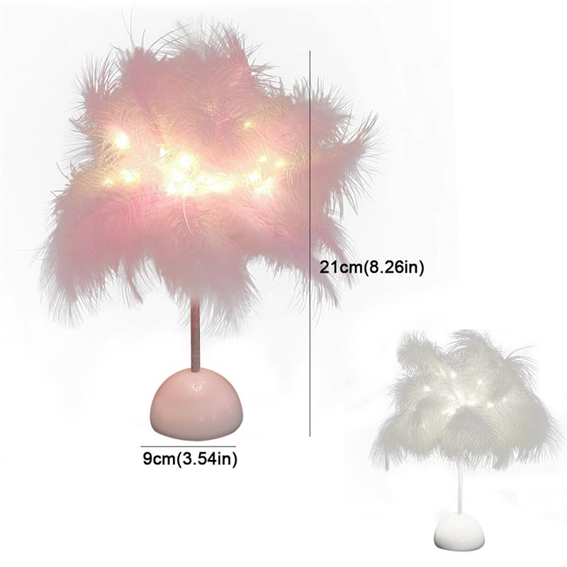 Feather Table Lamp Fluffy Decor Feather Table Lamp Fluffy Decor