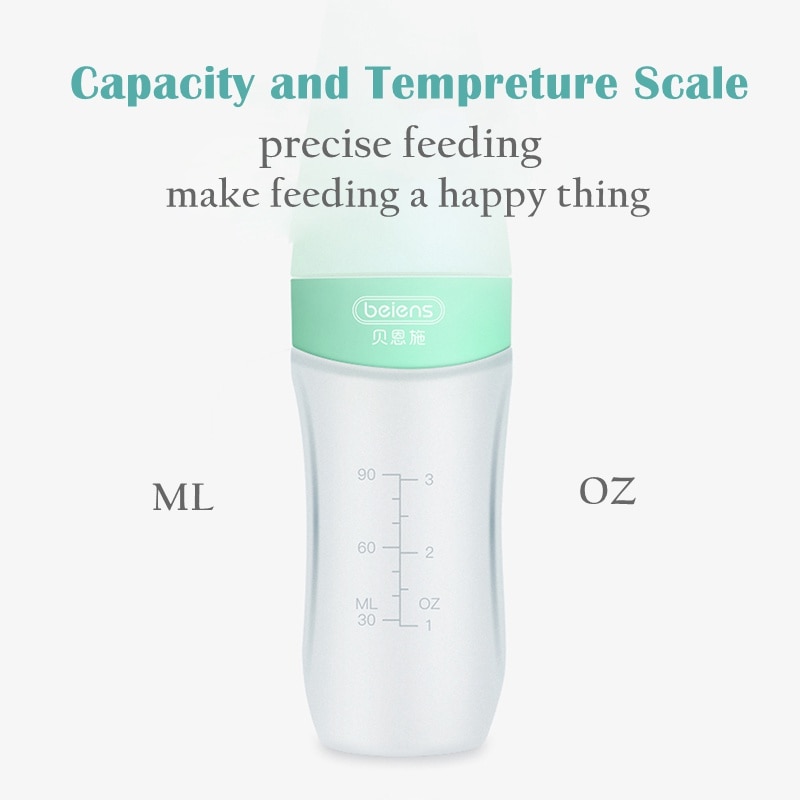 Feeding Bottle With Spoon Squeeze Feeder