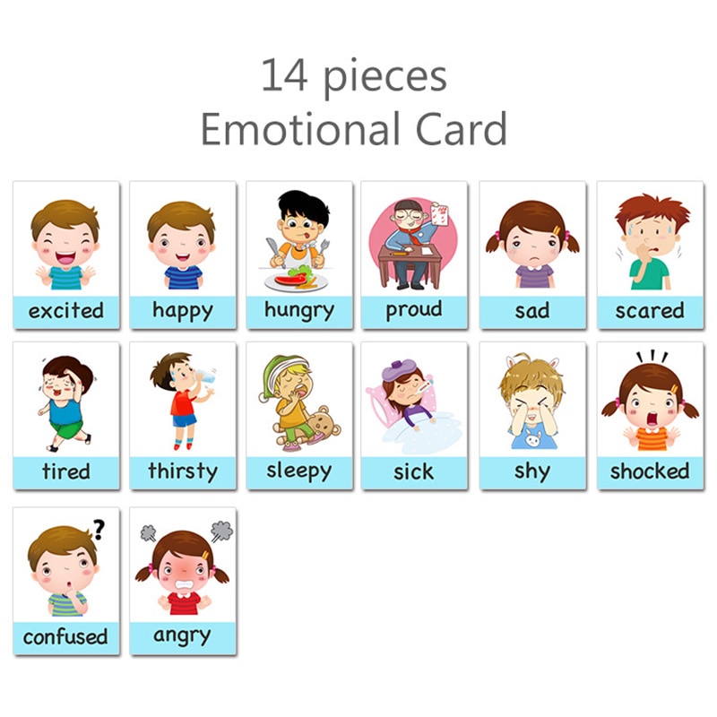Feelings Cards Emotions Flash Cards (14 pcs) Feelings Cards Emotions Flash Cards (14 pcs)