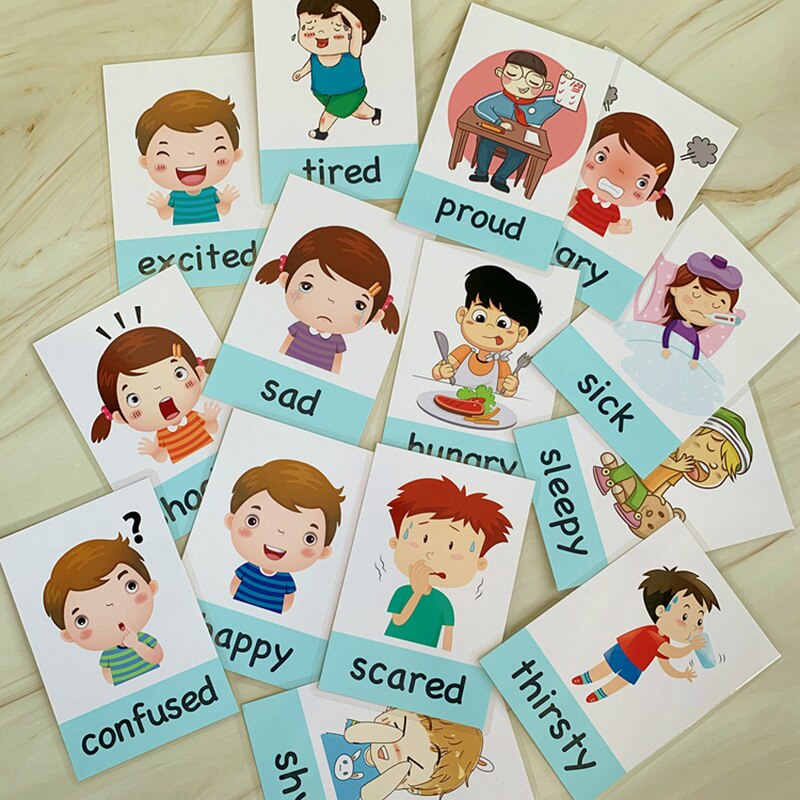 Feelings Cards Emotions Flash Cards (14 pcs) Feelings Cards Emotions Flash Cards (14 pcs)