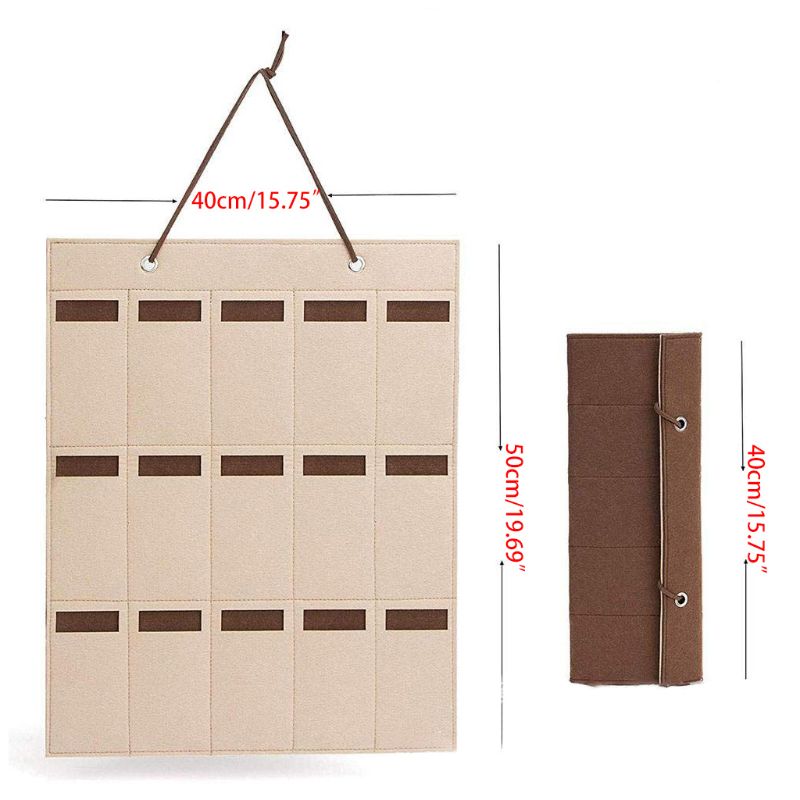 Felt 15 Slot Hanging Sunglass Organizer Felt 15 Slot Hanging Sunglass Organizer
