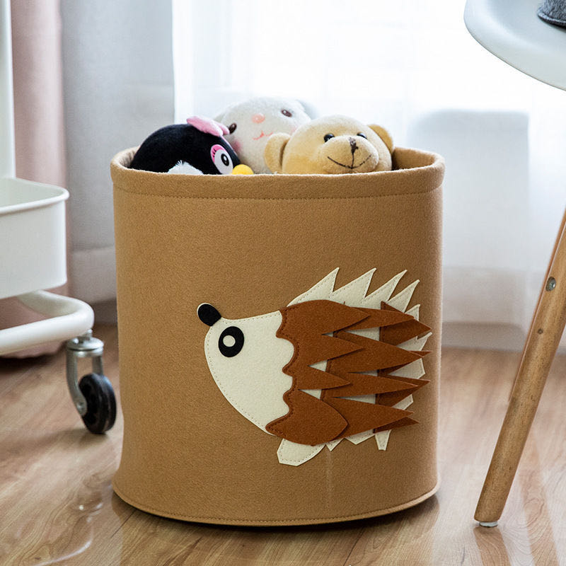 Felt Animal Storage Bin Toys Organizer Felt Animal Storage Bin Toys Organizer