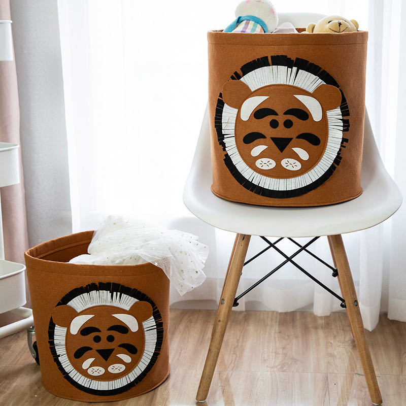 Felt Animal Storage Bin Toys Organizer Felt Animal Storage Bin Toys Organizer