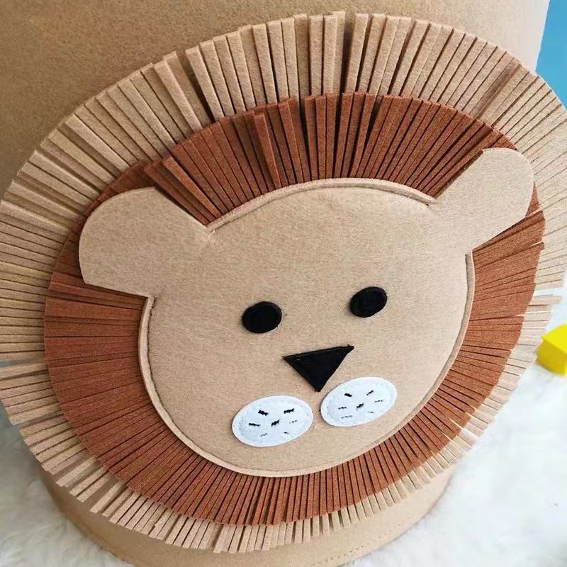 Felt Animal Storage Bin Toys Organizer Felt Animal Storage Bin Toys Organizer