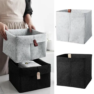 Felt Basket Home Storage Organizer