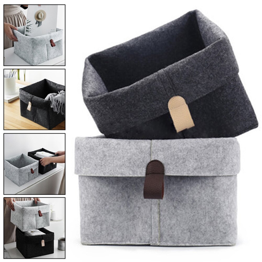 Felt Basket Home Storage Organizer