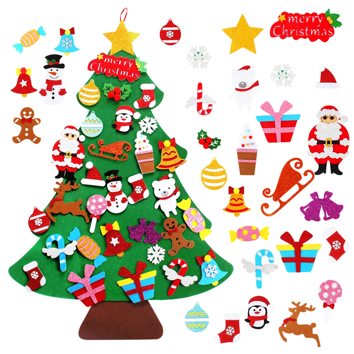 Felt Christmas Tree for Toddlers Felt Christmas Tree for Toddlers