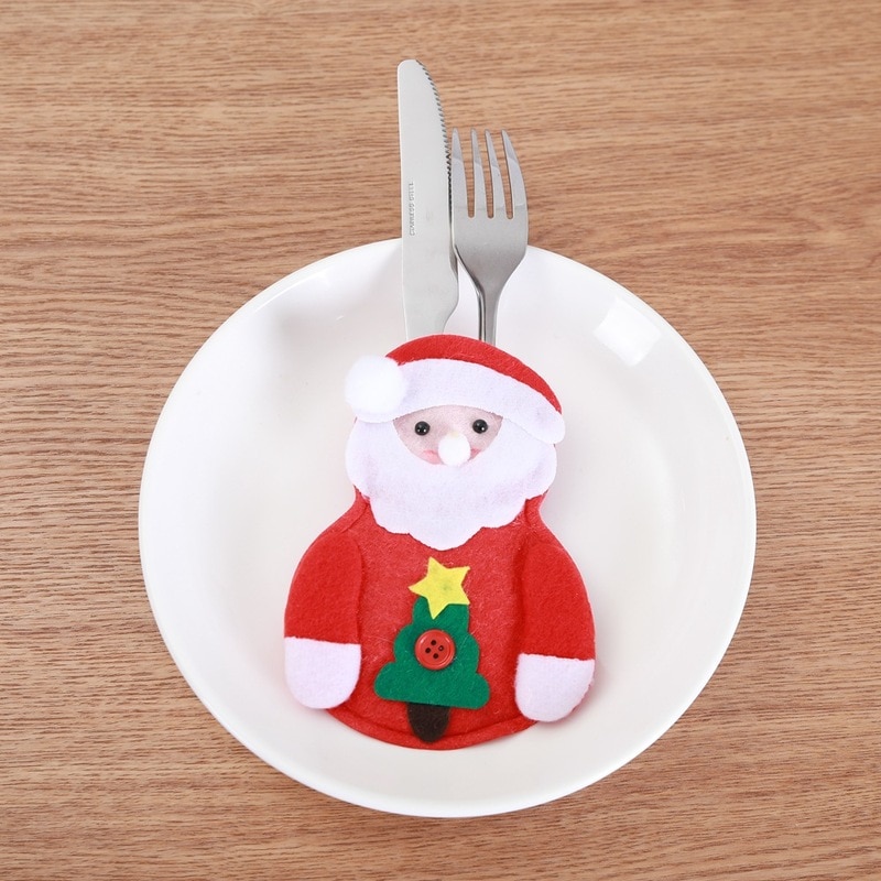 Felt Christmas Utensil Holder (8 pcs) Felt Christmas Utensil Holder (8 pcs)