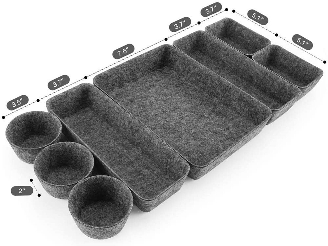 Felt Drawer Organizer Set (8pcs)