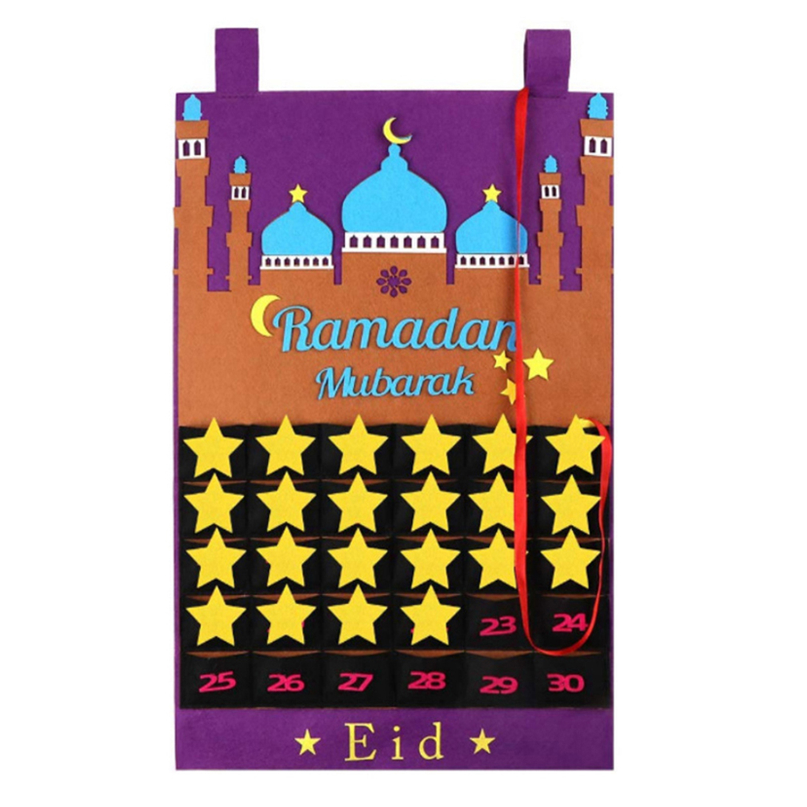 Felt Eid Calendar with Pockets