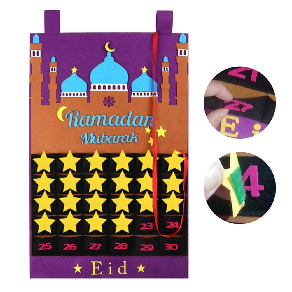 Felt Eid Calendar with Pockets