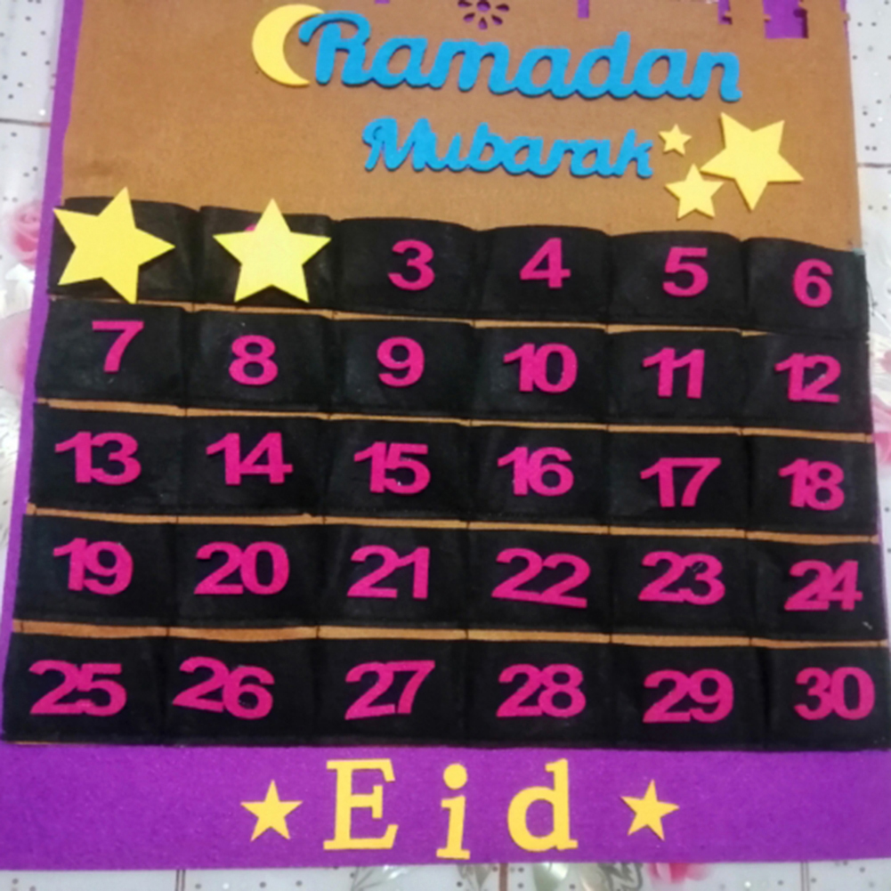 Felt Eid Calendar with Pockets