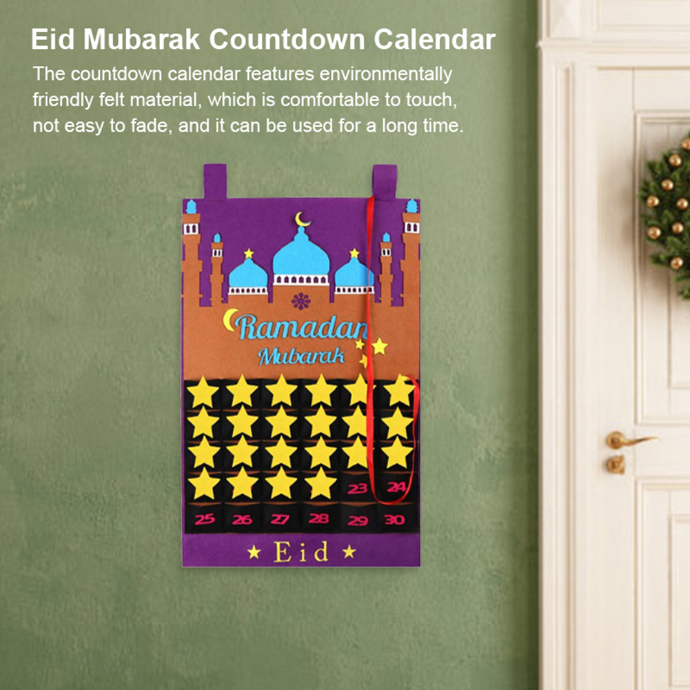 Felt Eid Calendar with Pockets
