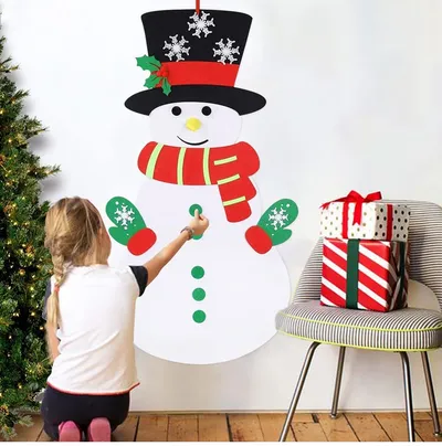 Felt Snowman DIY Christmas Decor Felt Snowman DIY Christmas Decor