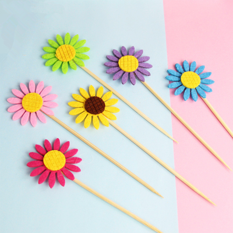 Felt Sun Flower Cake Toppers (5pcs) Felt Sun Flower Cake Toppers (5pcs)