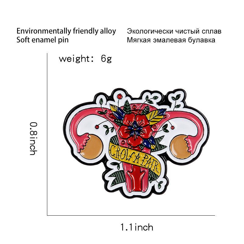 Feminist Uterus Pin Brooch Feminist Uterus Pin Brooch