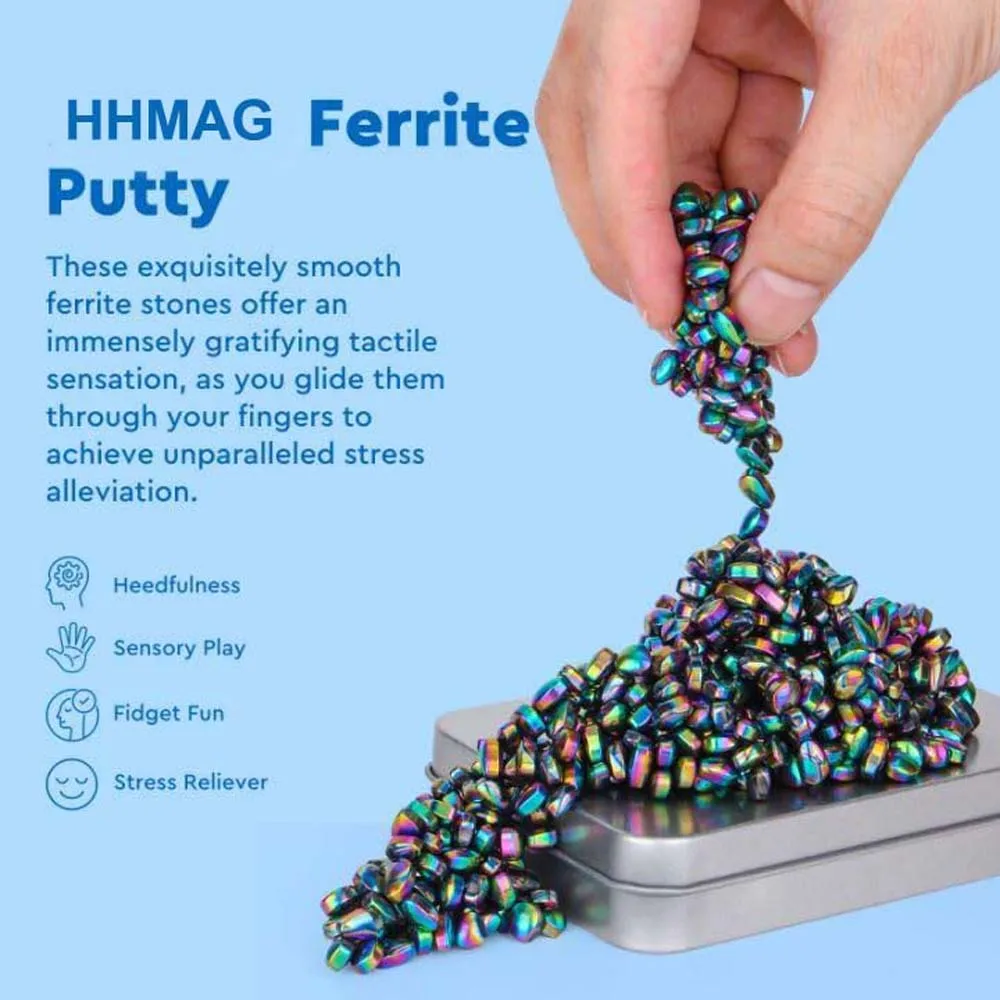 Ferrite Putty Colorful Over 500 Weak Magnetic Ferrite Stones Satisfying Magnet Rocks Desk Toys for Office and Fidget Ferrite Putty Colorful Over 500 Weak Magnetic Ferrite Stones Satisfying Magnet Rocks Desk Toys for Office and Fidget