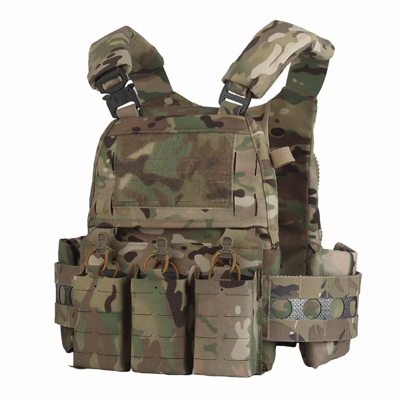 Ferro V5 FCPC Hunting Plate Carrier Modular Portable MOLLE Airsoft Training Triple Magazine Pouch With Zip On Back Ferro V5 FCPC Hunting Plate Carrier Modular Portable MOLLE Airsoft Training Triple Magazine Pouch With Zip On Back
