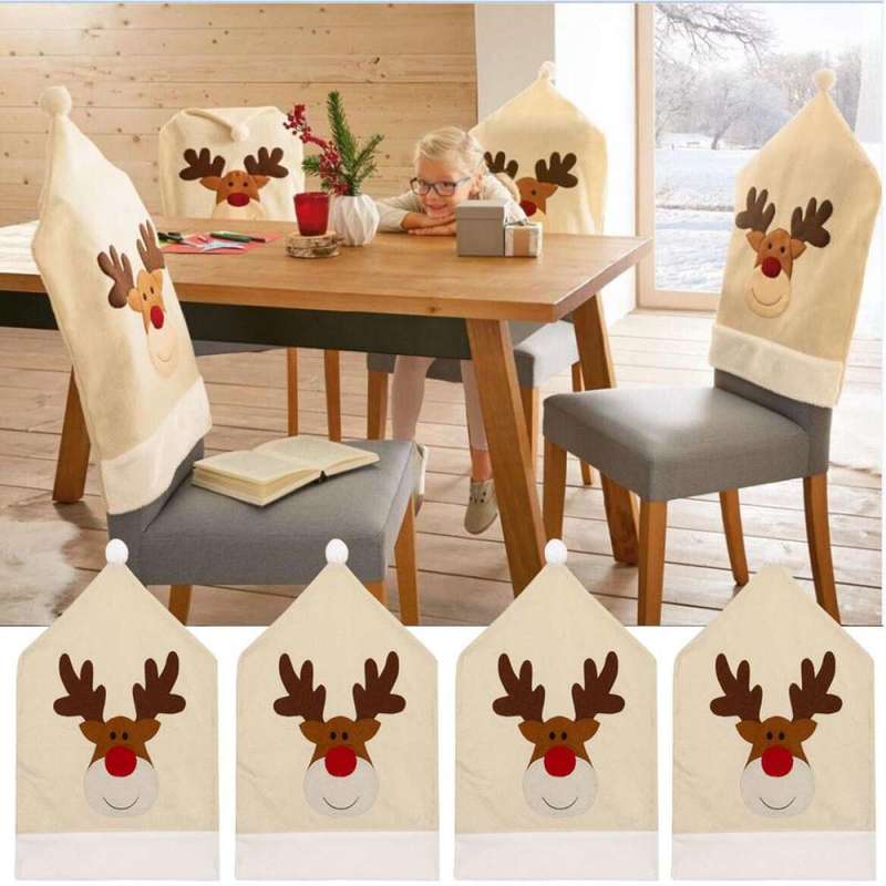 Festive Fabric Christmas Dining Chair Covers Festive Fabric Christmas Dining Chair Covers